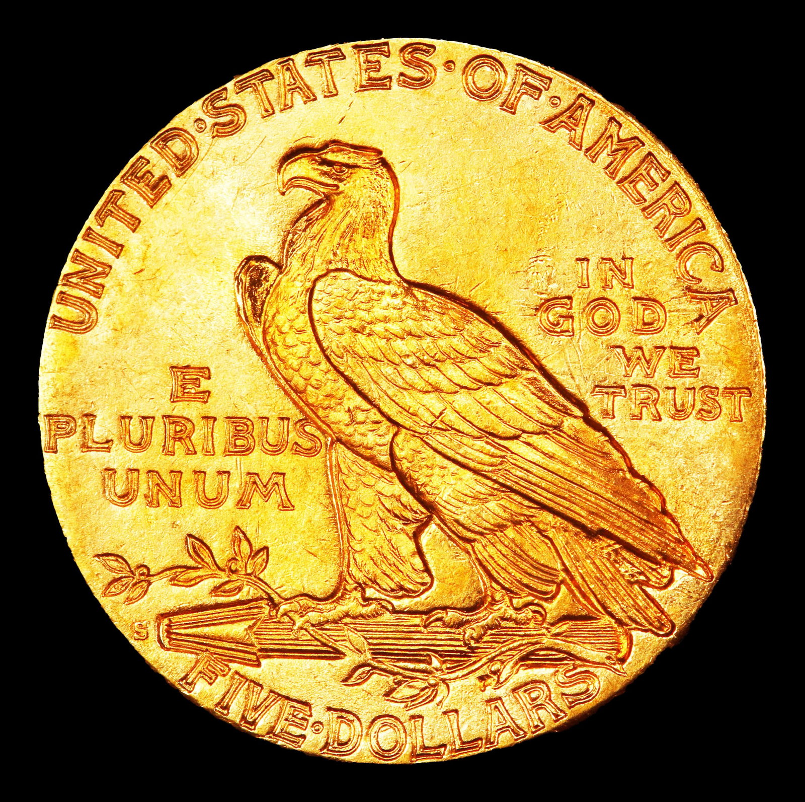 1909-s Gold Indian Half Eagle $5 ms63+ USCG - 3