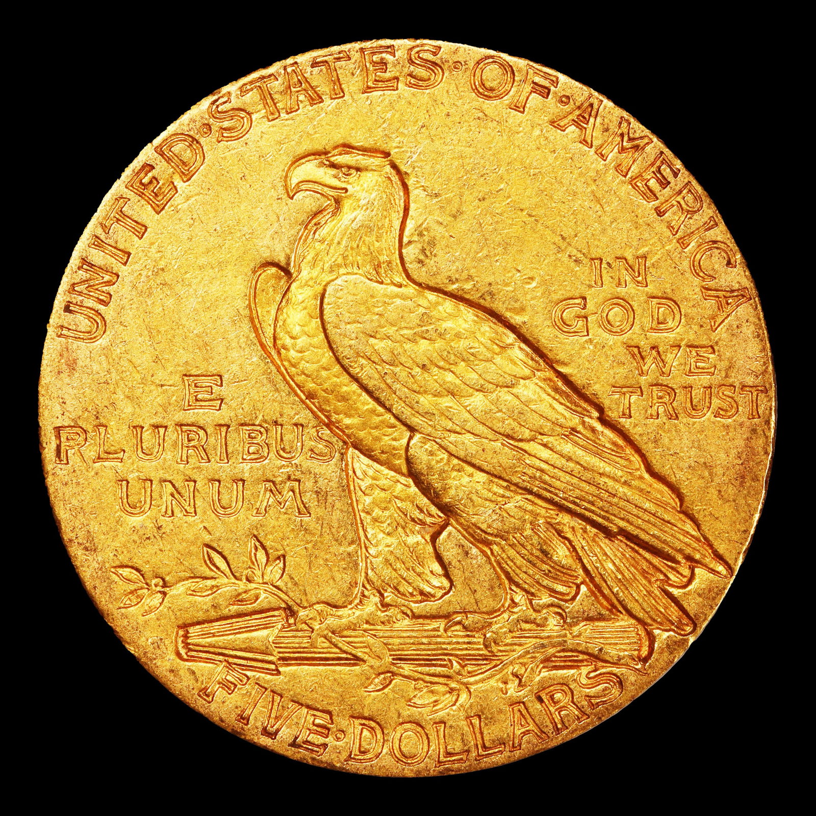 1915-s Gold Indian Half Eagle $5 ms62+ USCG - 3