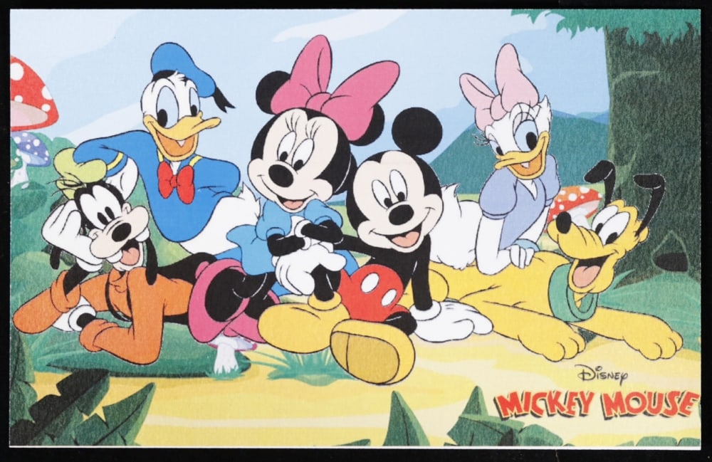6 PC. Mickey Mouse & Friends Gold Plated Round Collection In Custom Box W/ Special Backer card - 5