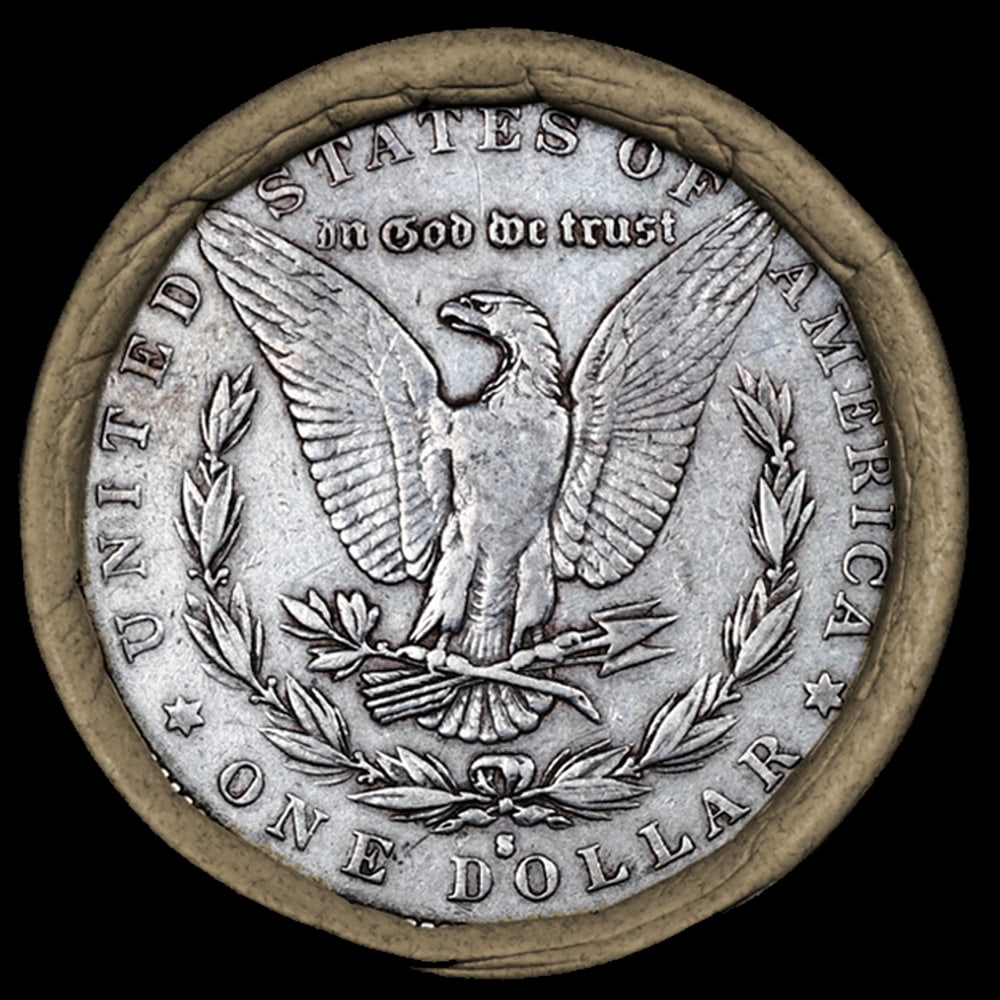 10 Circ Morgan/Peace Silver Dollar Roll SEARS 1921 Peace/Morgan 'S' Rev Ends - 3