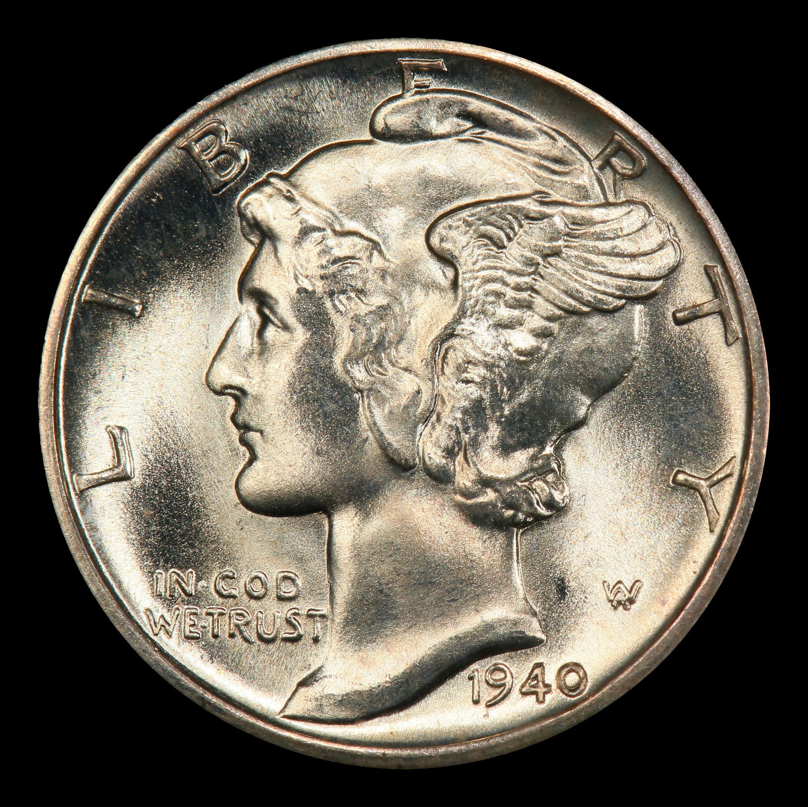 1940-d Mercury Dime 10c ms67 fsb SEGS - 2