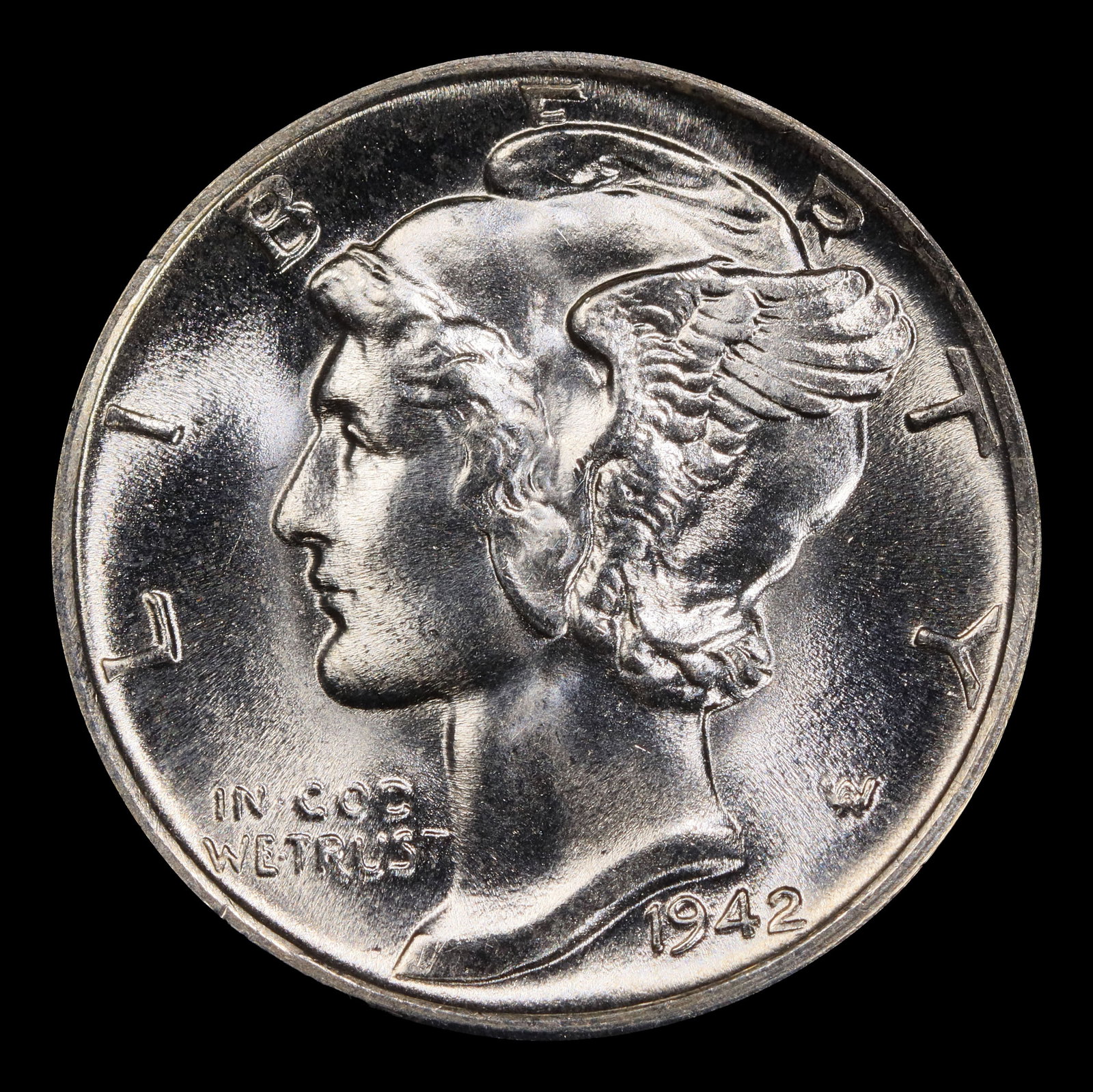 1942-s Mercury Dime 10c ms67 fsb SEGS - 2