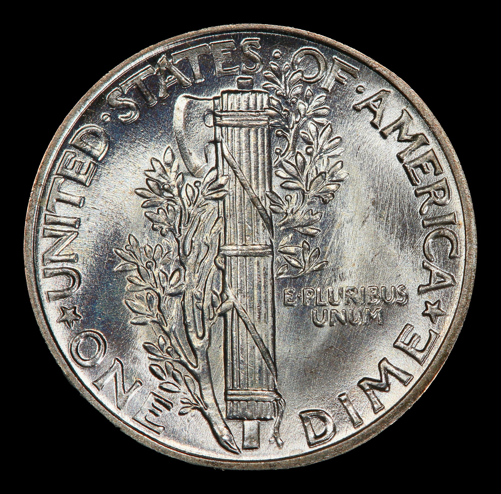 1943-p Mercury Dime Near Top Pop! 10c ms68 FSB SEGS - 3