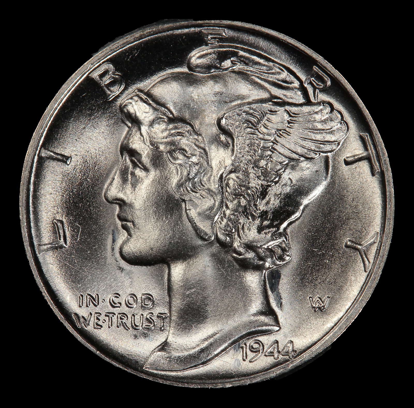 1944-p Mercury Dime Near Top Pop! 10c ms67+ fsb SEGS - 2
