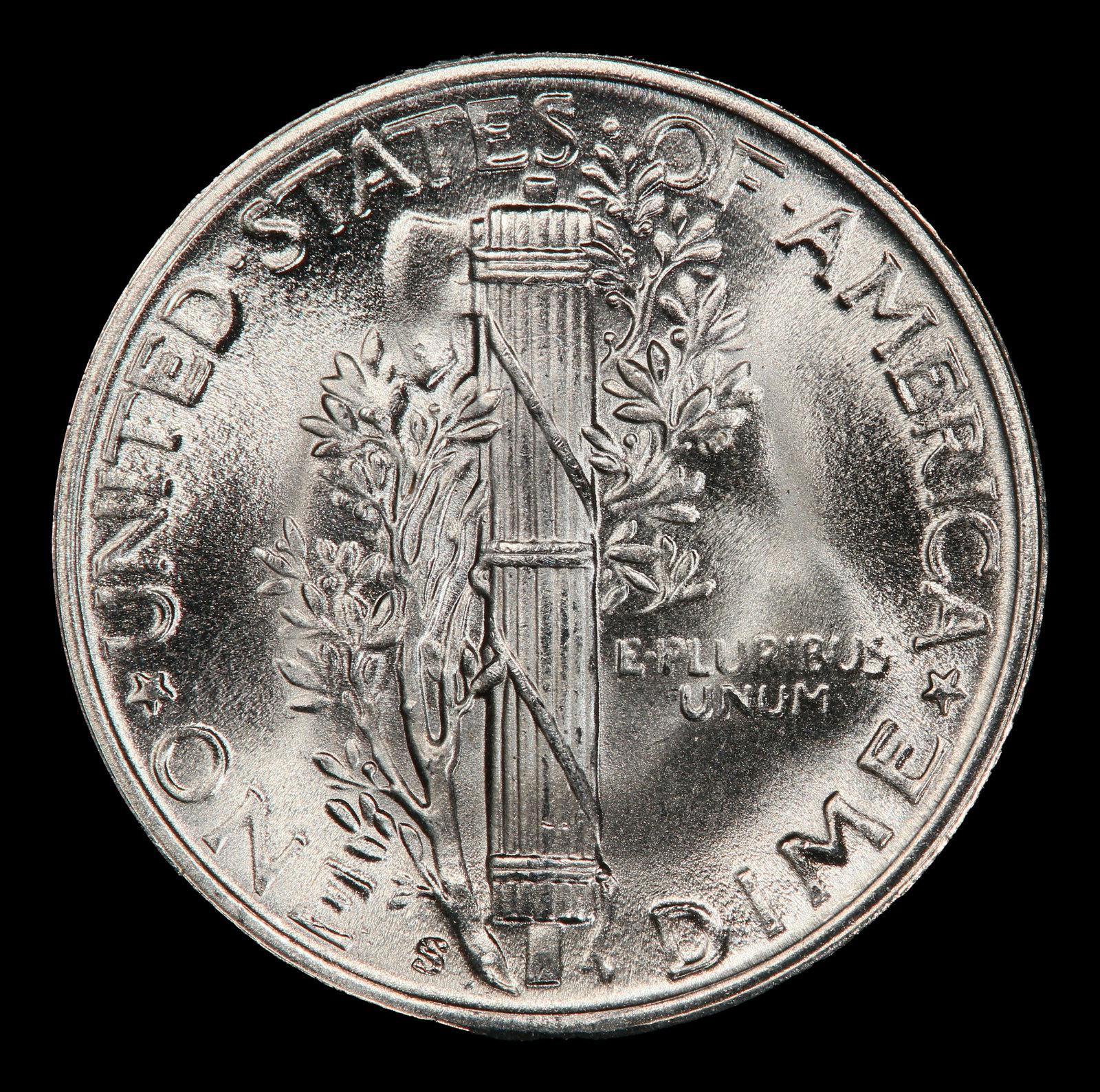 1944-s Mercury Dime 10c ms67 fsb SEGS - 3