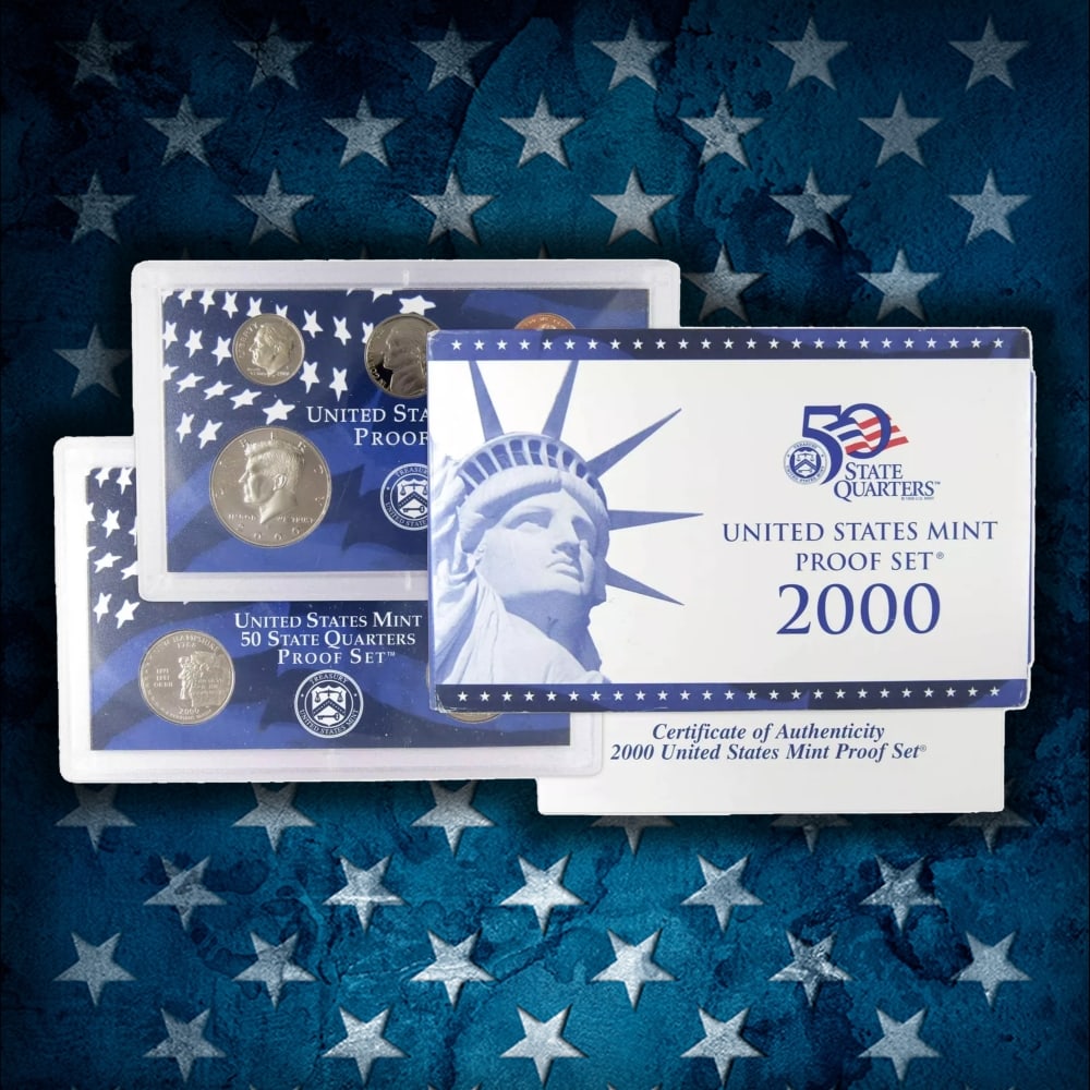 1999-2009 Full Proof Set Run - 127 Coins, 11 Sets Complete 50 State Quarters, Territories Run, & ... - 3