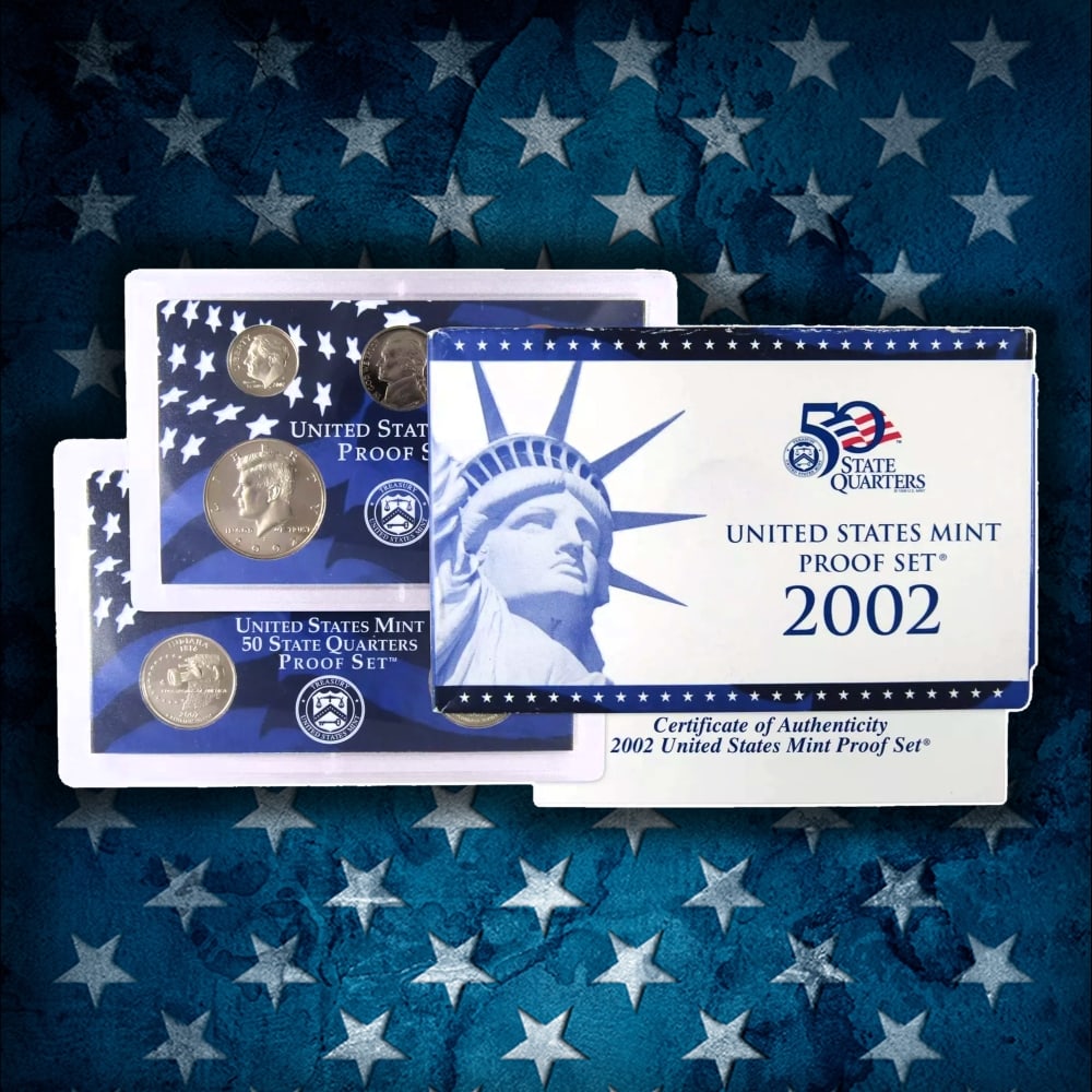 1999-2009 Full Proof Set Run - 127 Coins, 11 Sets Complete 50 State Quarters, Territories Run, & ... - 5