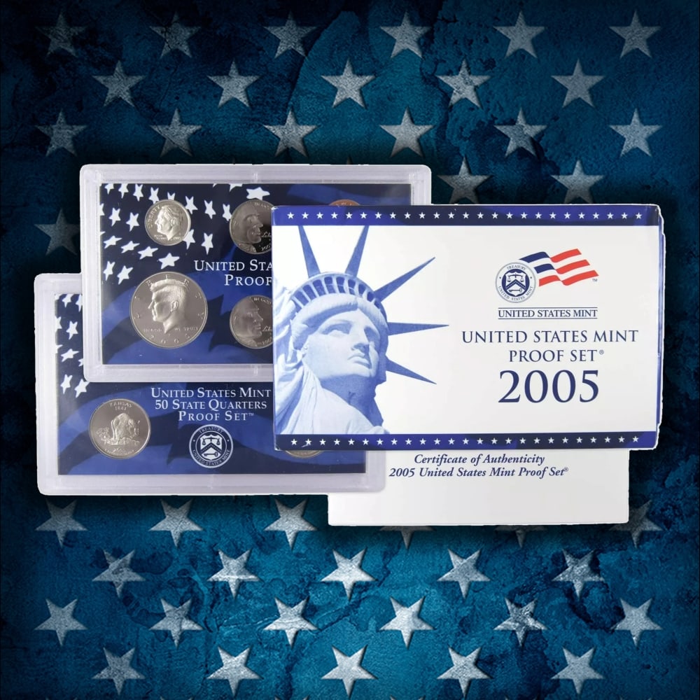 1999-2009 Full Proof Set Run - 127 Coins, 11 Sets Complete 50 State Quarters, Territories Run, & ... - 8