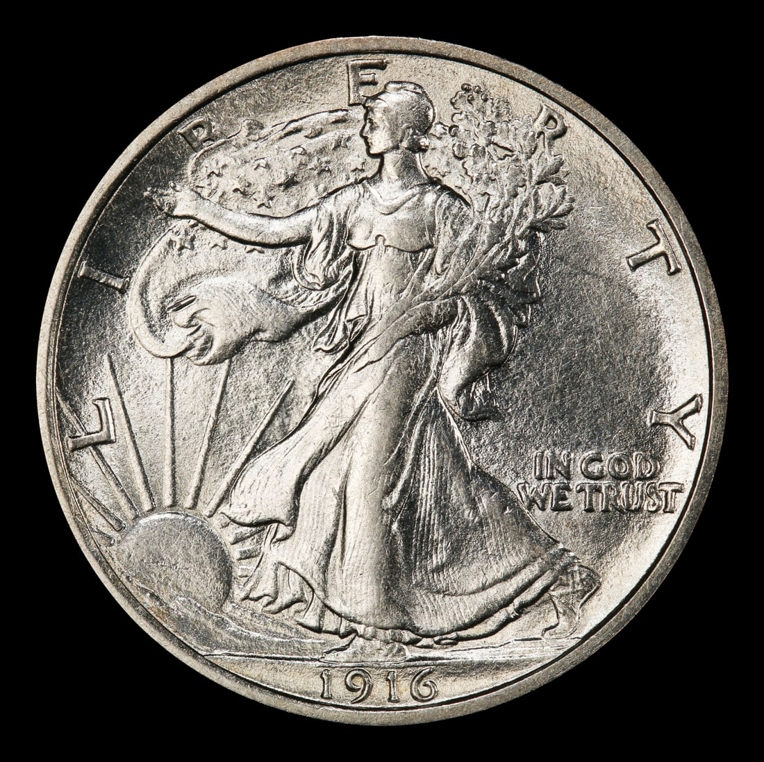 1916-p Walking Liberty Half Dollar 50c au58 SEGS - 2