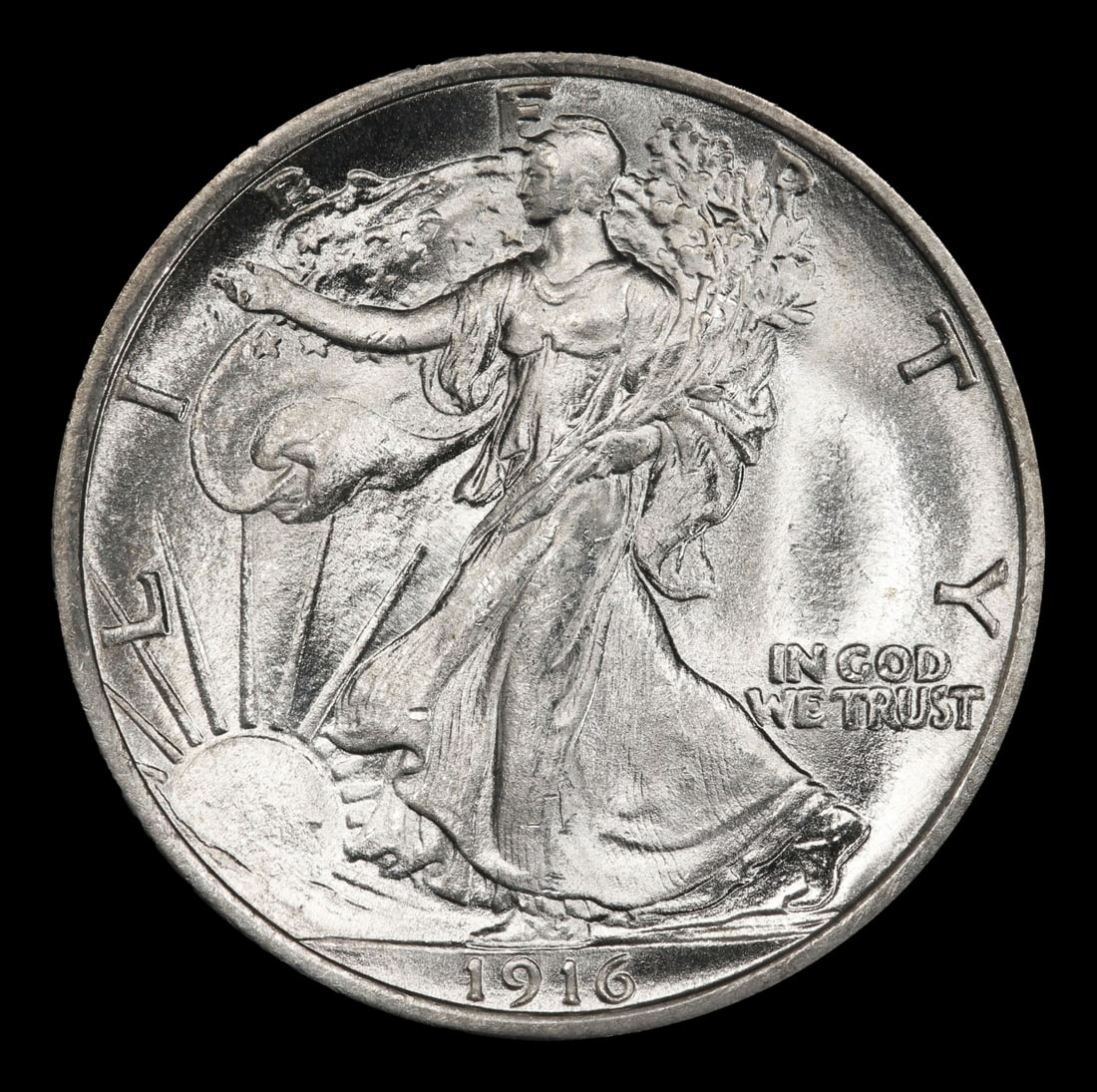 1916-p Walking Liberty Half Dollar 50c ms66 SEGS - 2