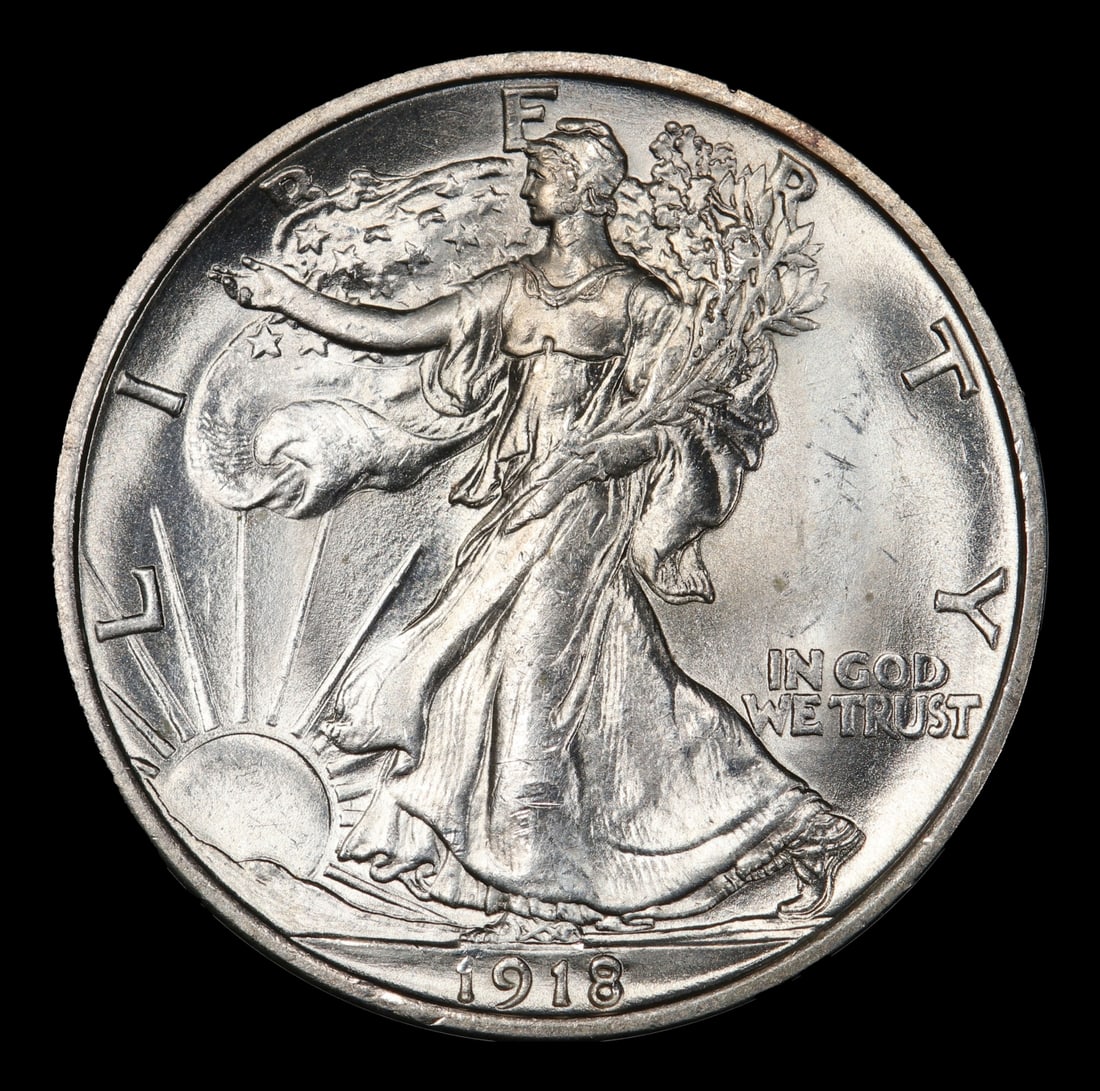 1918-d Walking Liberty Half Dollar 50c ms63 USCG - 2