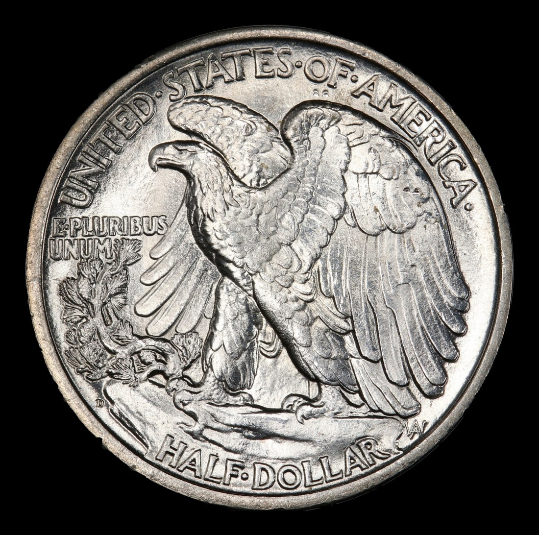 1918-d Walking Liberty Half Dollar 50c ms63 USCG - 3