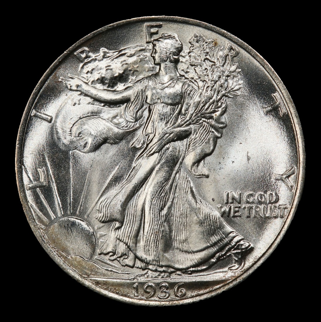 1936-p Walking Liberty Half Dollar 50c ms66+ SEGS - 2