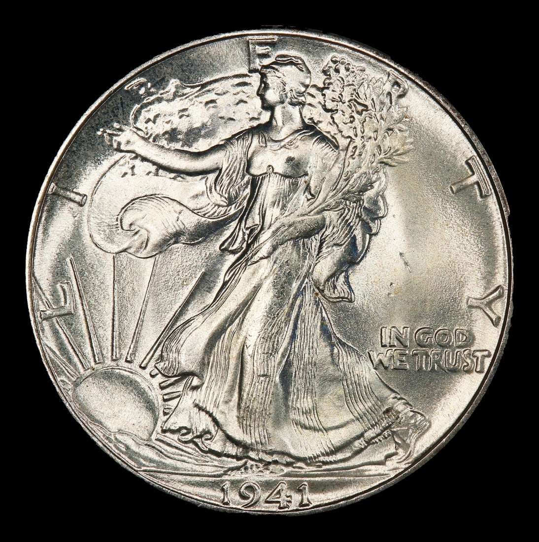 1941-p Walking Liberty Half Dollar 50c ms67 SEGS - 2
