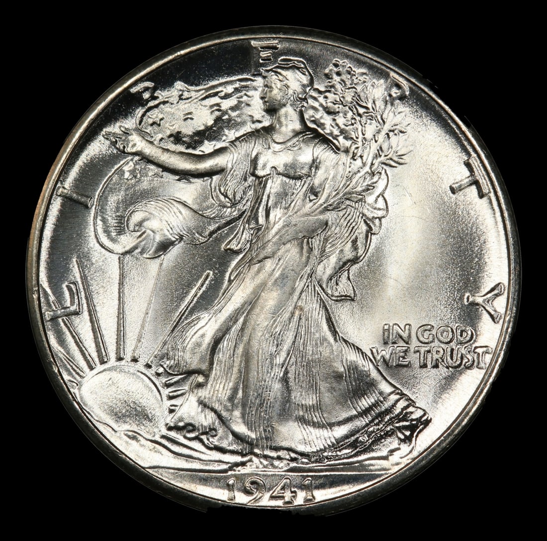 1941-p Walking Liberty Half Dollar Near Top Pop 50c ms67+ SEGS - 2