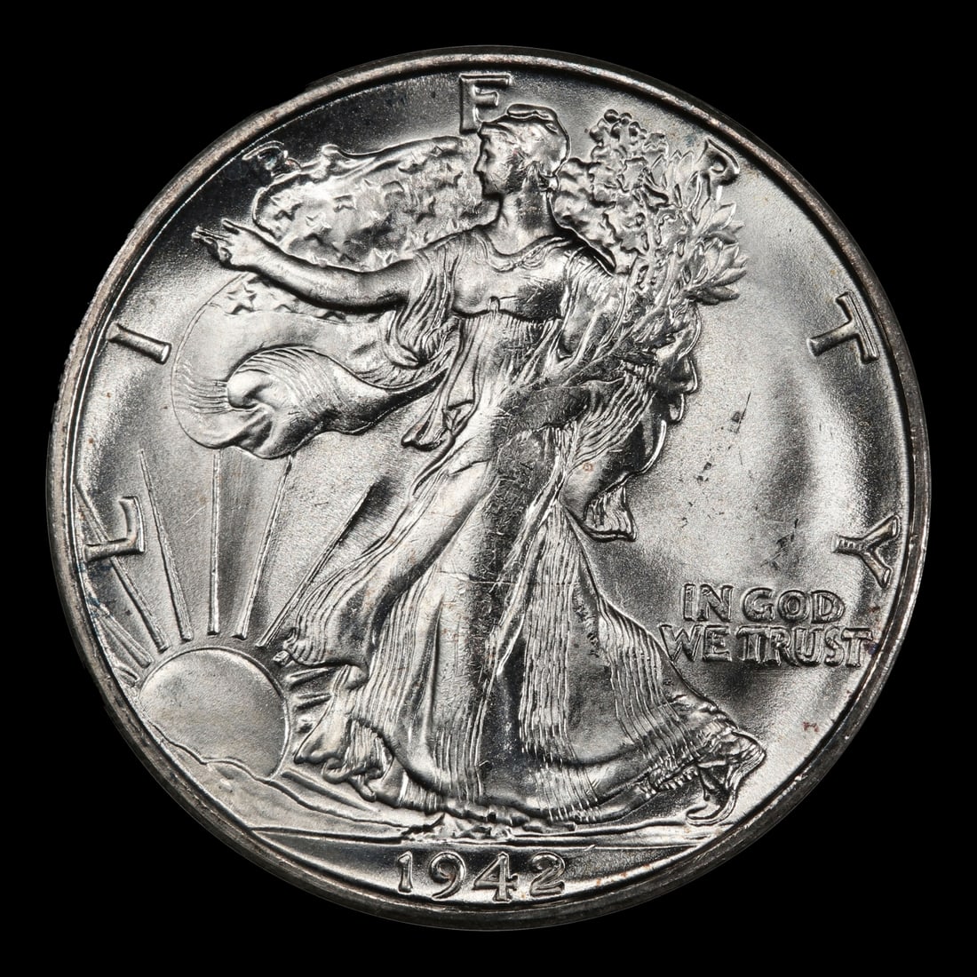 1942-s Walking Liberty Half Dollar 50c Grades ms65 - 2