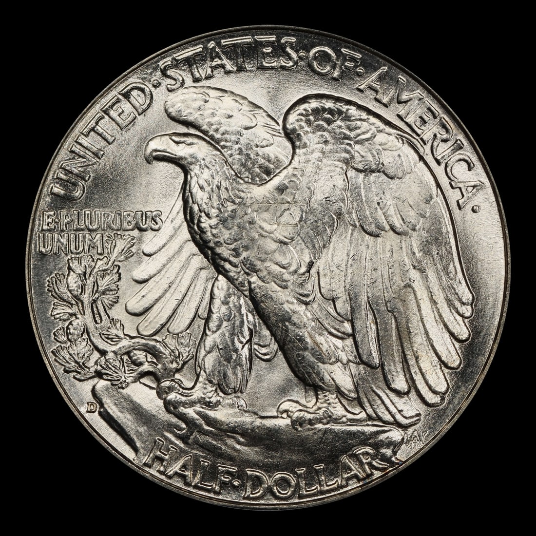 1943-d Walking Liberty Half Dollar 50c Grades ms66 - 3