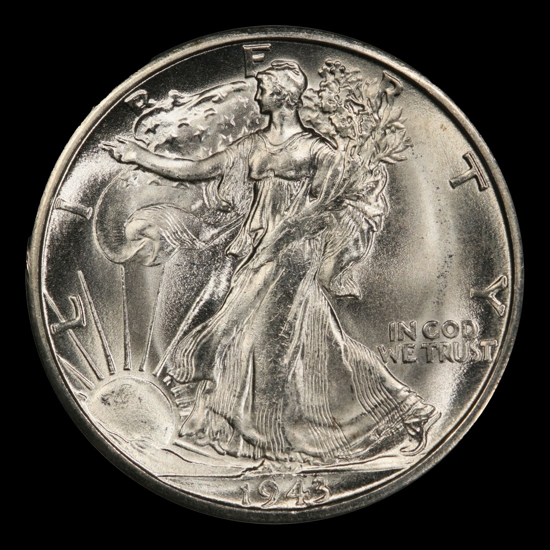 1943-s Walking Liberty Half Dollar 50c Grades ms65 - 2