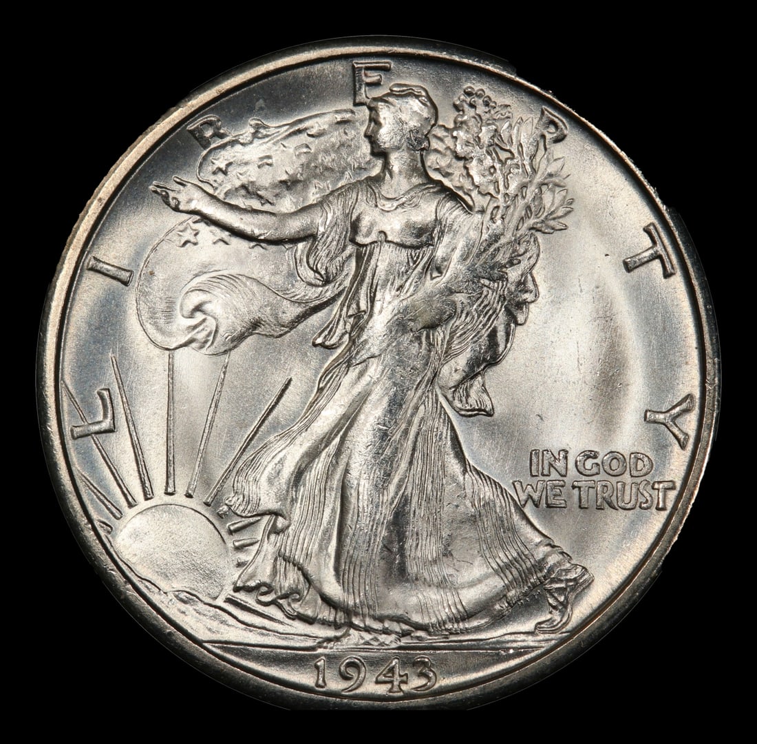 1943-s Walking Liberty Half Dollar 50c Grades ms66 - 2