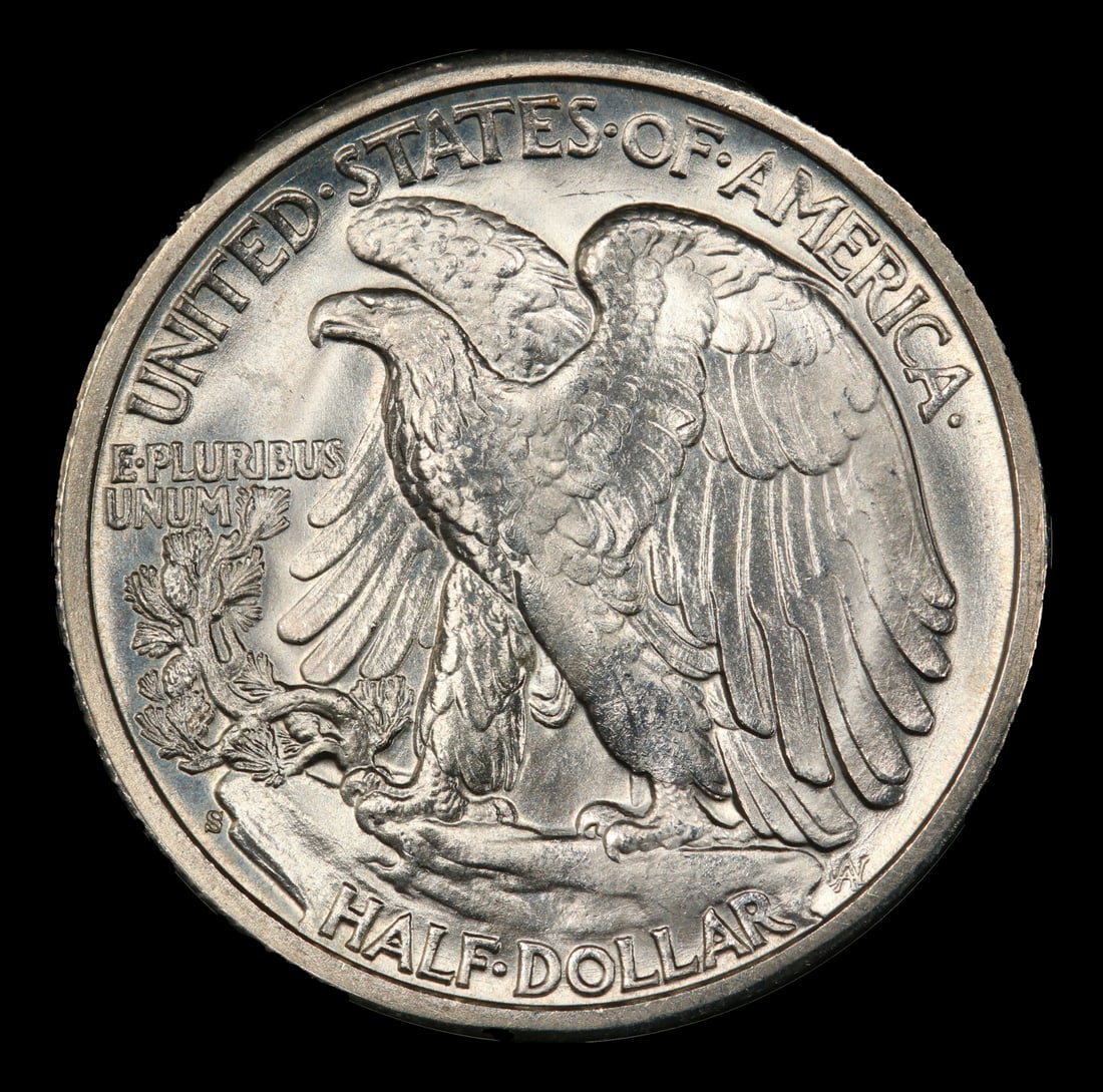 1943-s Walking Liberty Half Dollar 50c Grades ms66 - 3
