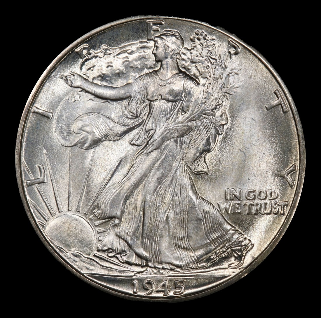 1945-d Walking Liberty Half Dollar 50c ms66+ SEGS - 2