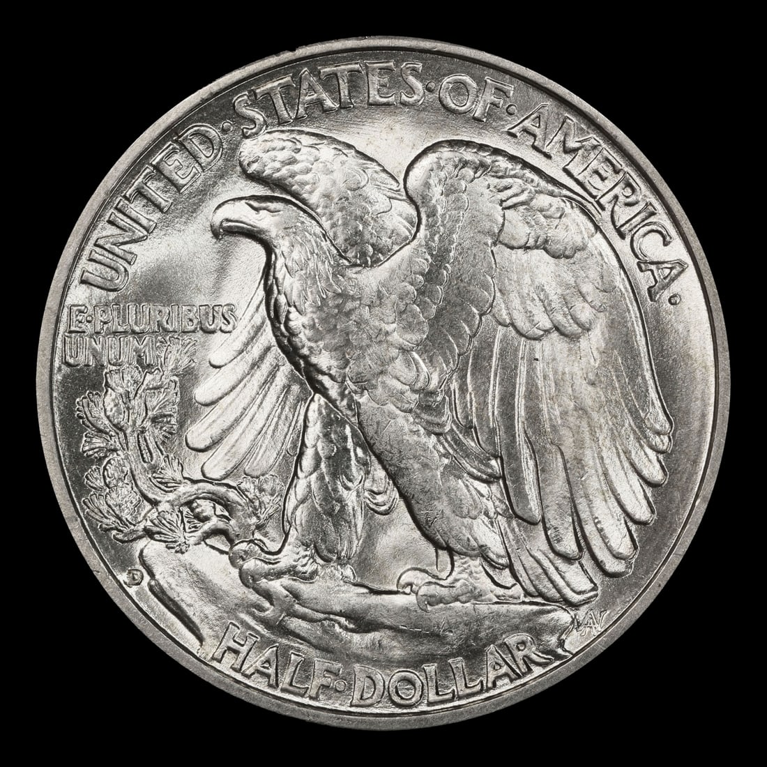 1946-d Walking Liberty Half Dollar Near Top Pop 50c ms67+ SEGS - 3