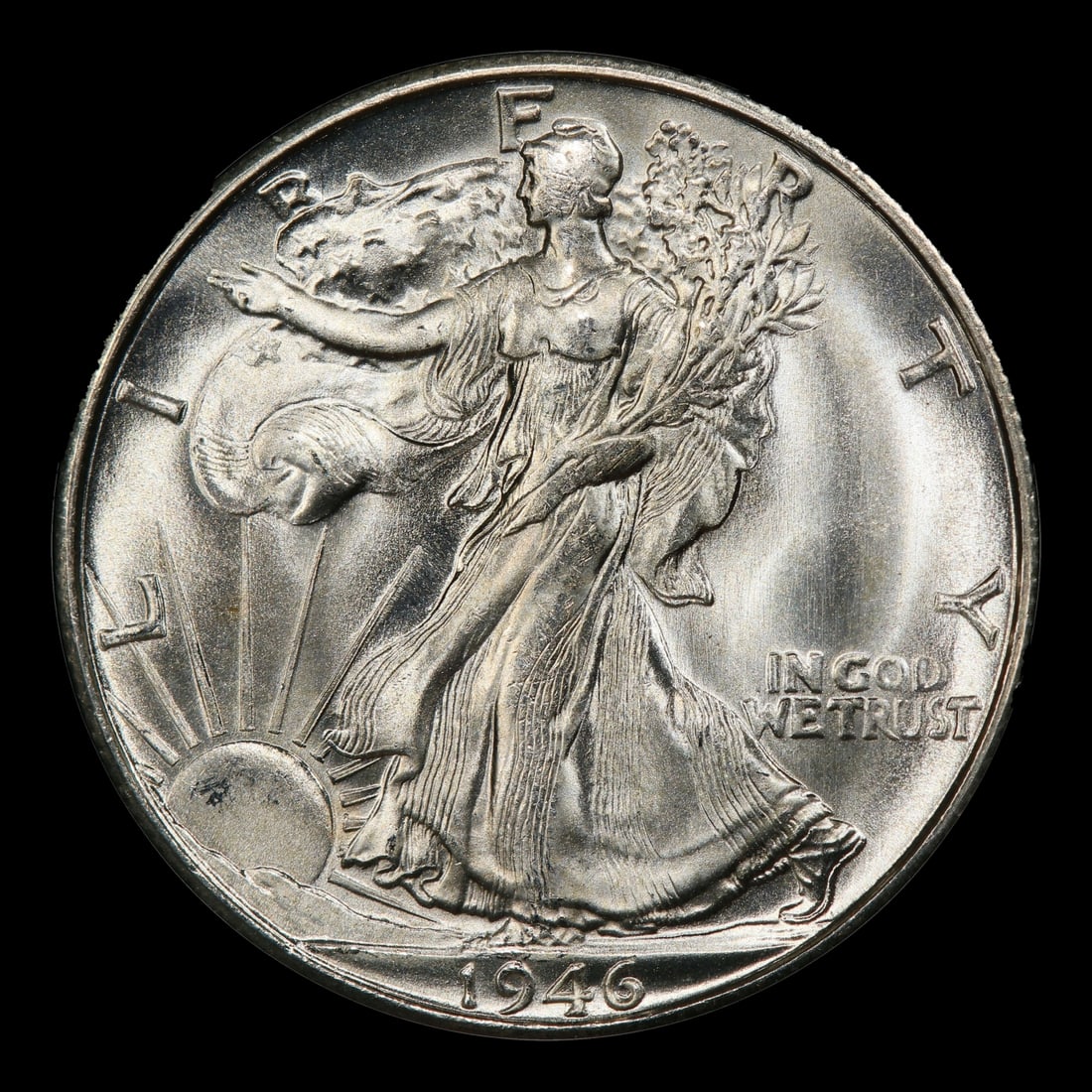 1946-s Walking Liberty Half Dollar Near Top Pop 50c ms67 SEGS - 2