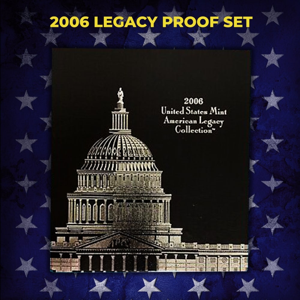 2005-2006 US Mint Legacy Proof Sets - 25 Coins Total, 2 Complete Sets Over 3oz Of Silver - 6