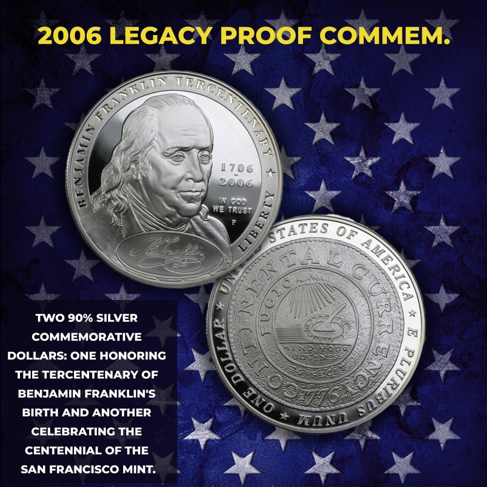 2005-2006 US Mint Legacy Proof Sets - 25 Coins Total, 2 Complete Sets Over 3oz Of Silver - 8
