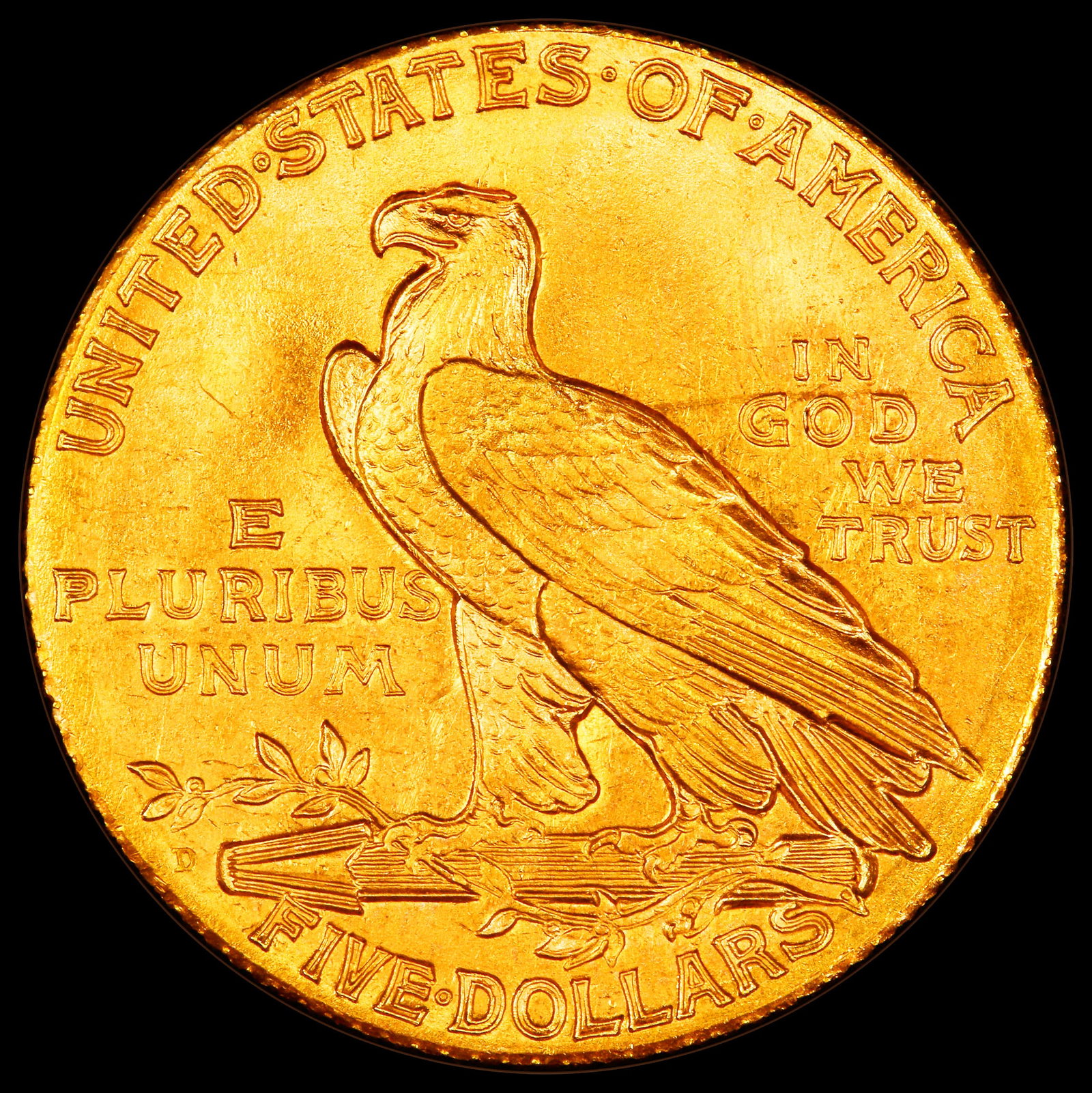 1908-d Gold Indian Half Eagle Near Top Pop! $5 ms66 SEGS - 3