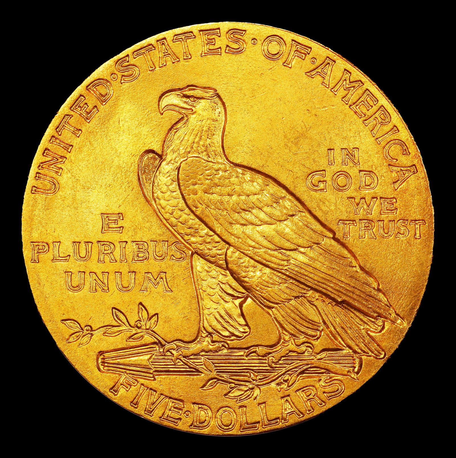 1908-p Gold Indian Half Eagle $5 ms65 SEGS - 3