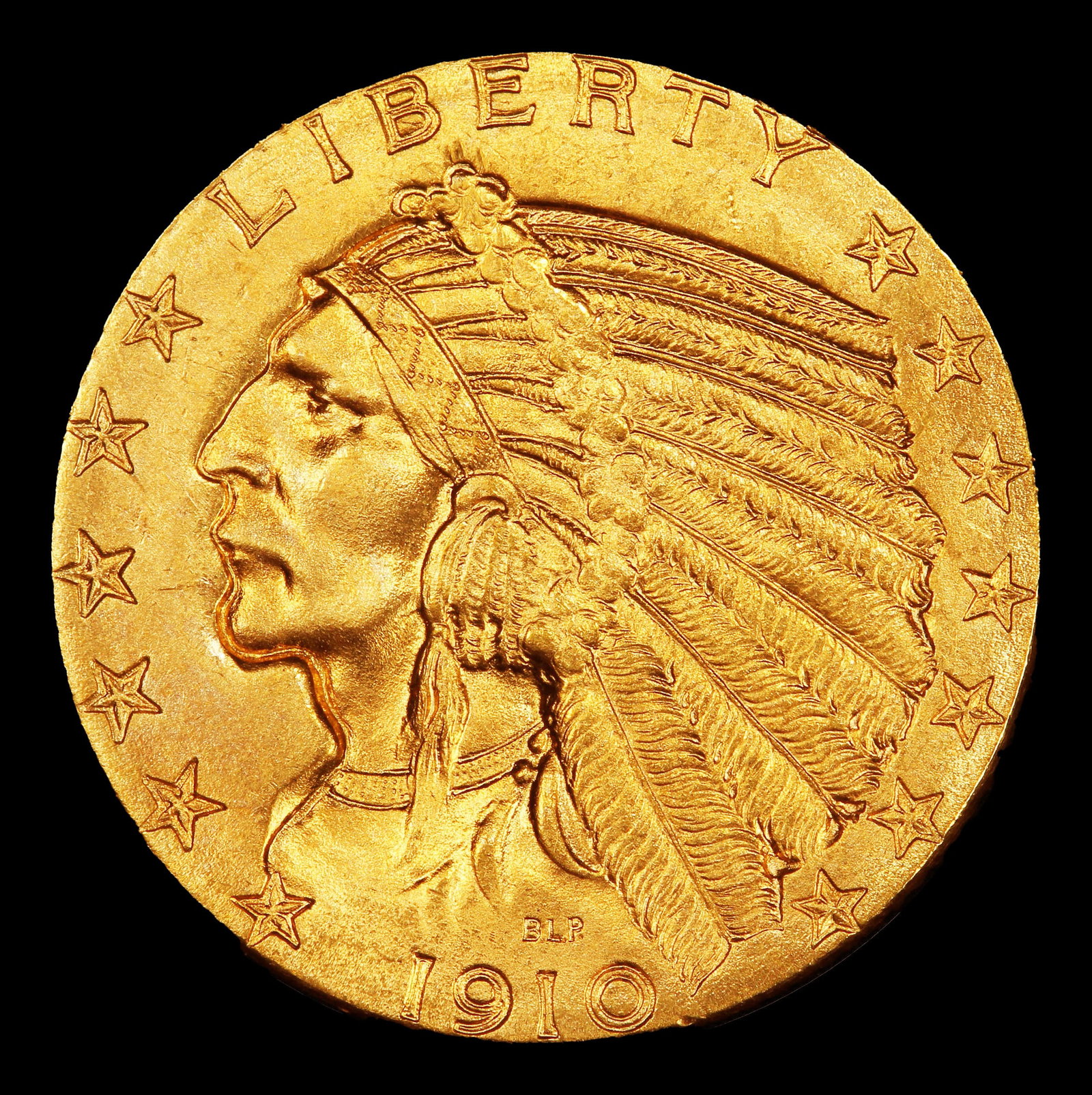 1910-d Gold Indian Half Eagle $5 ms66 SEGS - 2