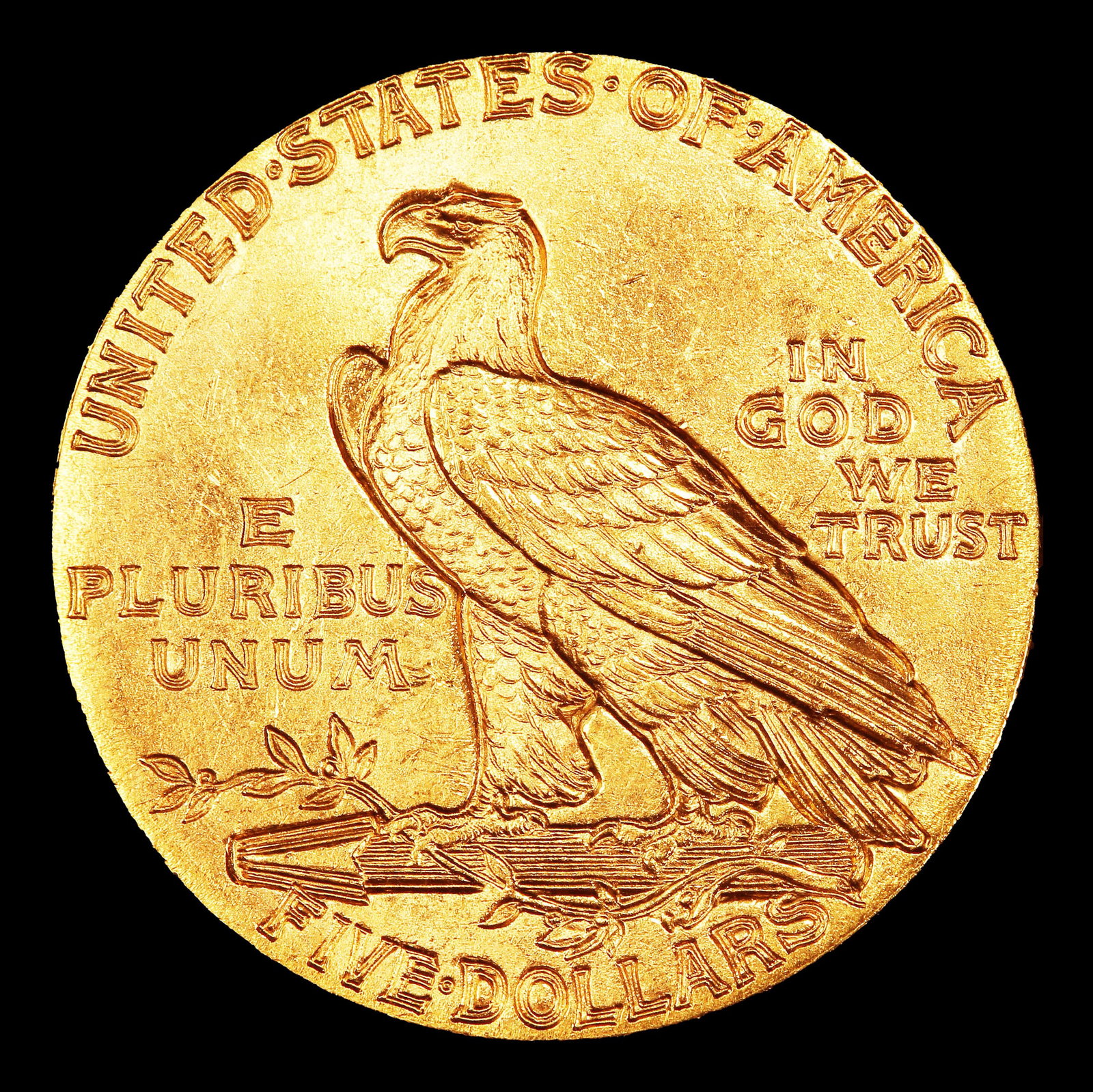 1910-p Gold Indian Half Eagle Near Top Pop! $5 ms65+ SEGS - 3