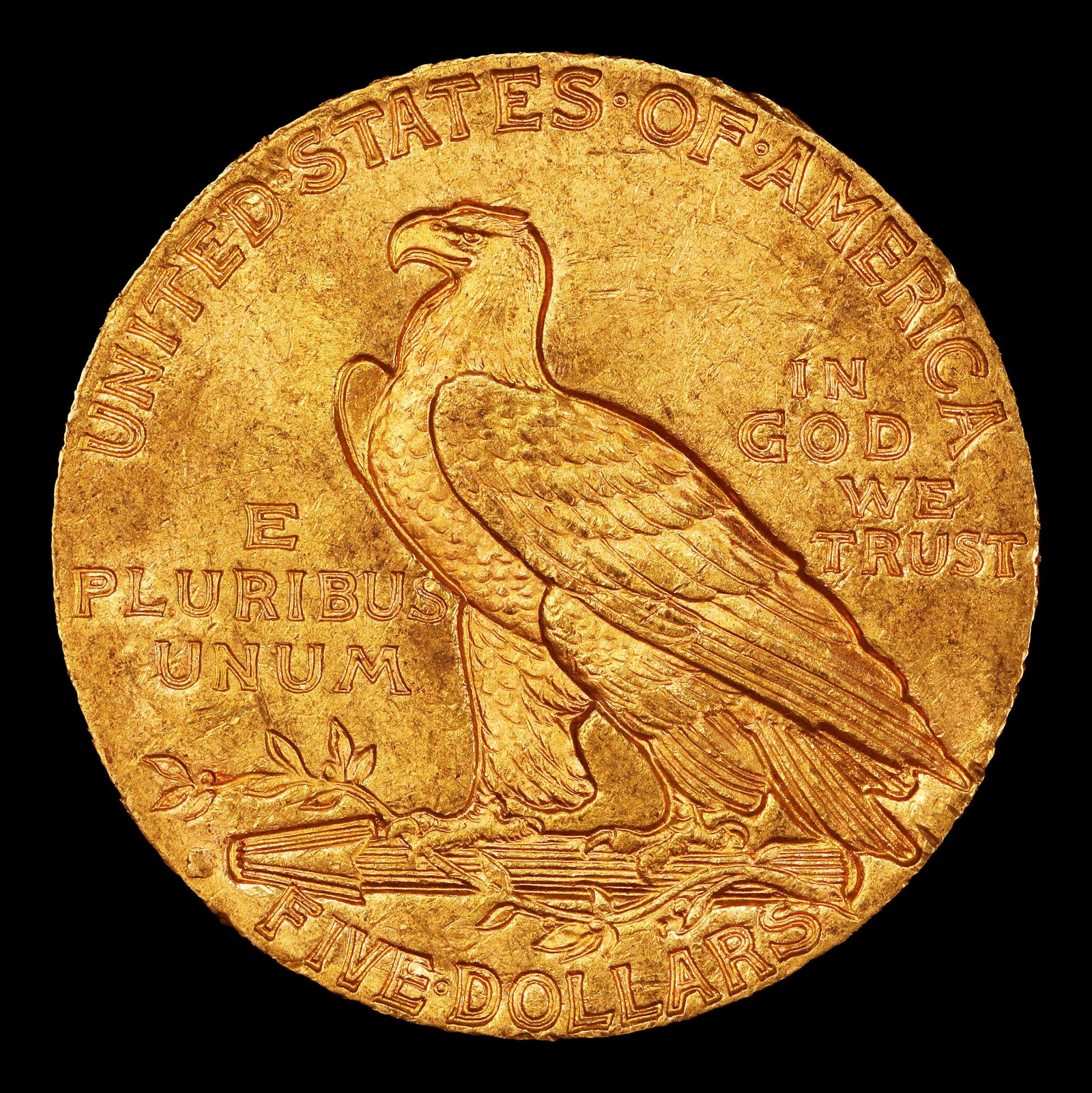 1912-s Gold Indian Half Eagle $5 ms63+ USCG - 3