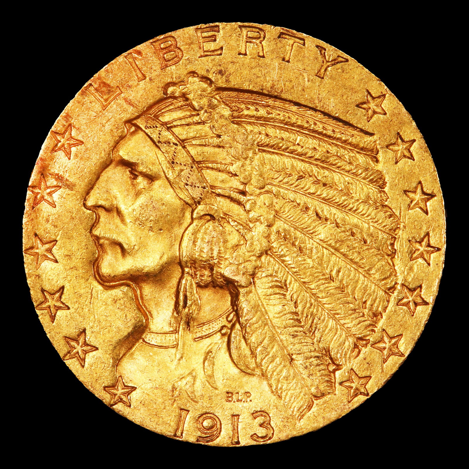 1913-s Gold Indian Half Eagle $5 ms63 USCG - 2