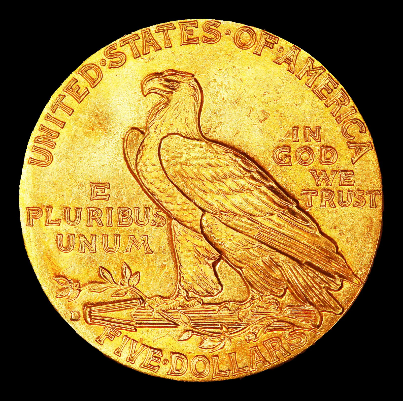 1914-d Gold Indian Half Eagle $5 ms64 SEGS - 3