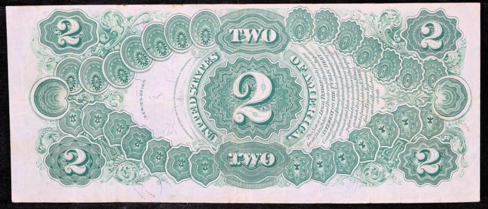 1917 $2 Large Size Legal Tender Note Thomas Jefferson Grades Choice AU Signatures Speelman/White - 3