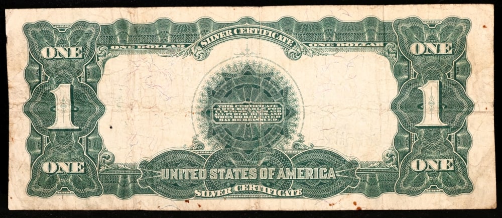1899 $1 large size Silver Certificate "Black Eagle" Grades vf+ Signatures Parker/Burke - 3