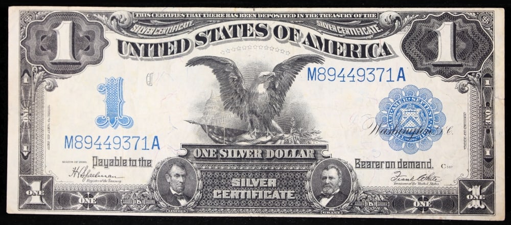 1899 $1 large size Silver Certificate "Black Eagle" Grades Select CU Signatures Speelman/White - 2