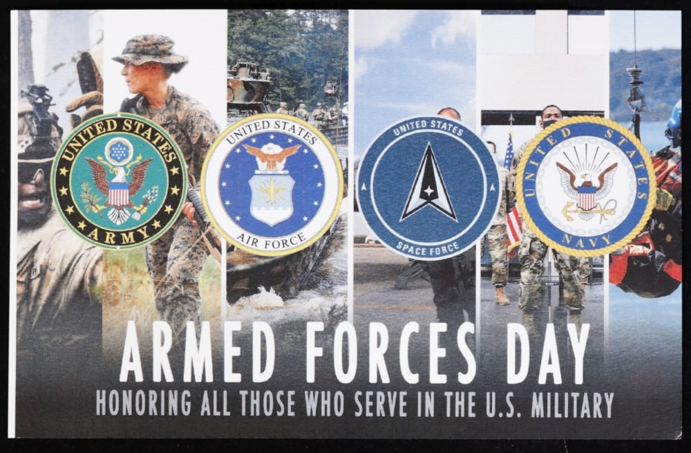 4 Coin Armied Forces Silver Plated Round Collection Army, Navy, Air Force, Space Force In Custom ... - 5