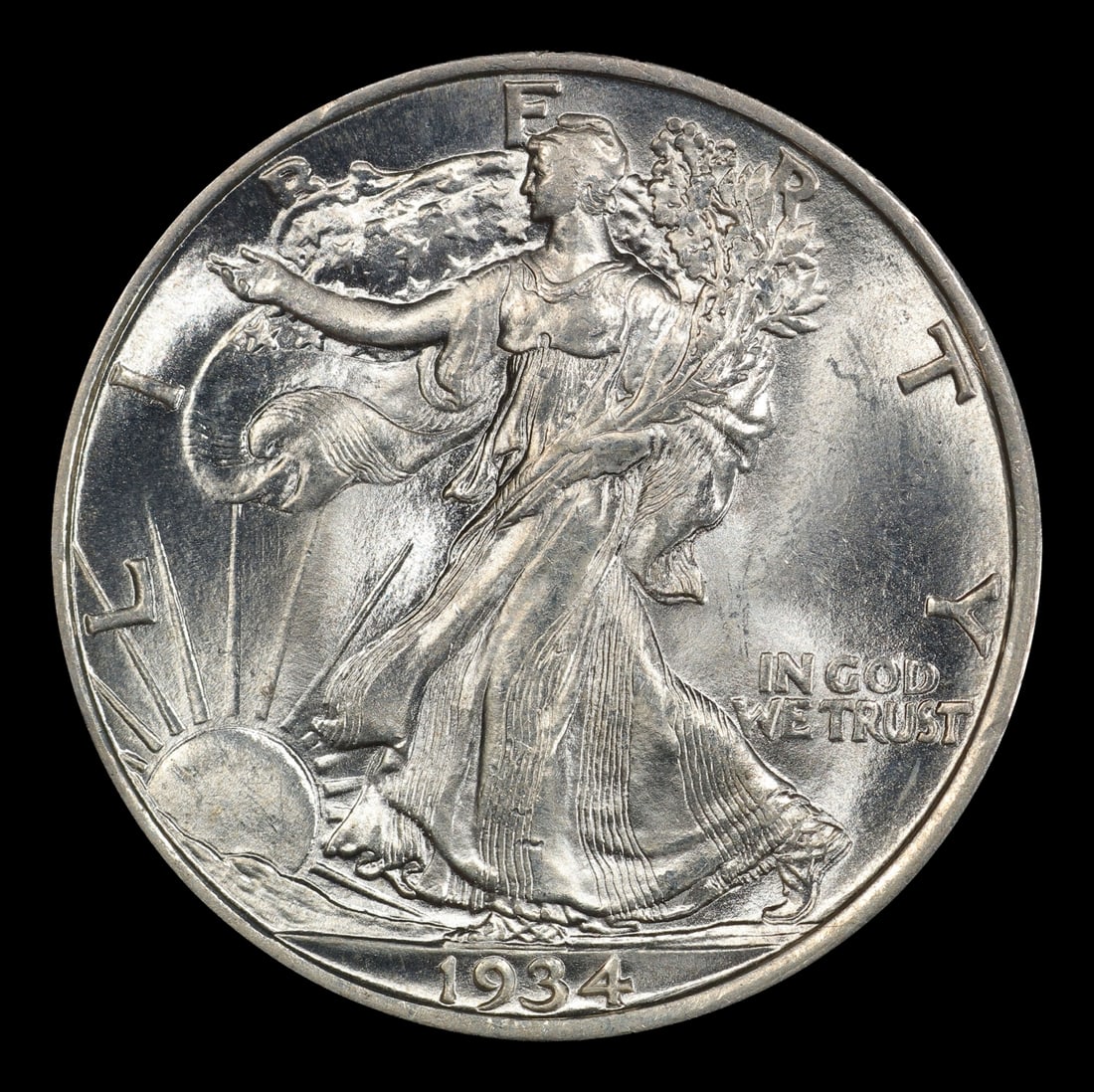 1934-d Walking Liberty Half Dollar 50c ms65 SEGS - 2