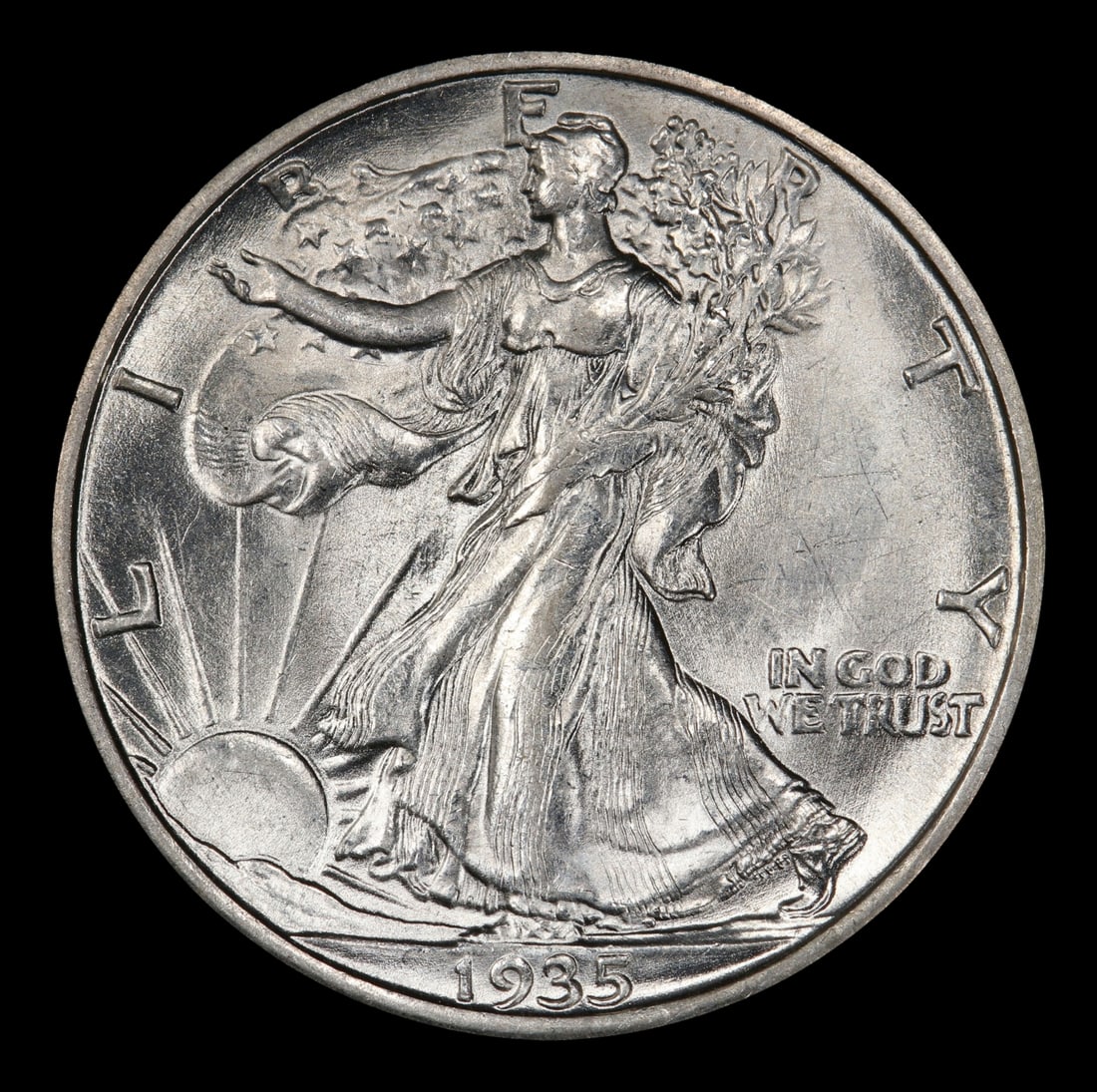 1935-s Walking Liberty Half Dollar 50c Grades au58 - 2