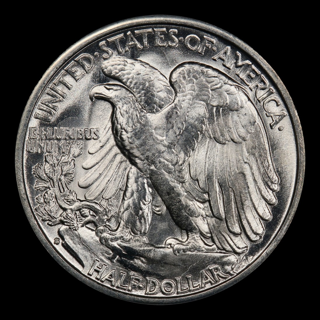 1940-s Walking Liberty Half Dollar 50c Grades ms65 - 3