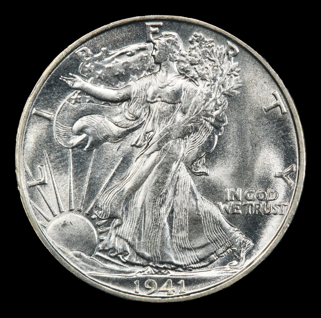 1941-s Walking Liberty Half Dollar Near Top Pop 50c ms66+ SEGS - 2