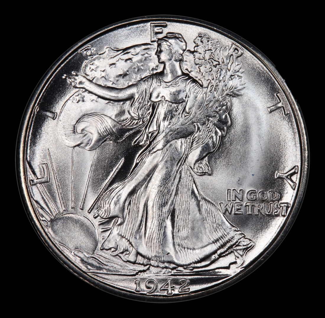 1942-d Walking Liberty Half Dollar Near Top Pop 50c ms67 SEGS - 2