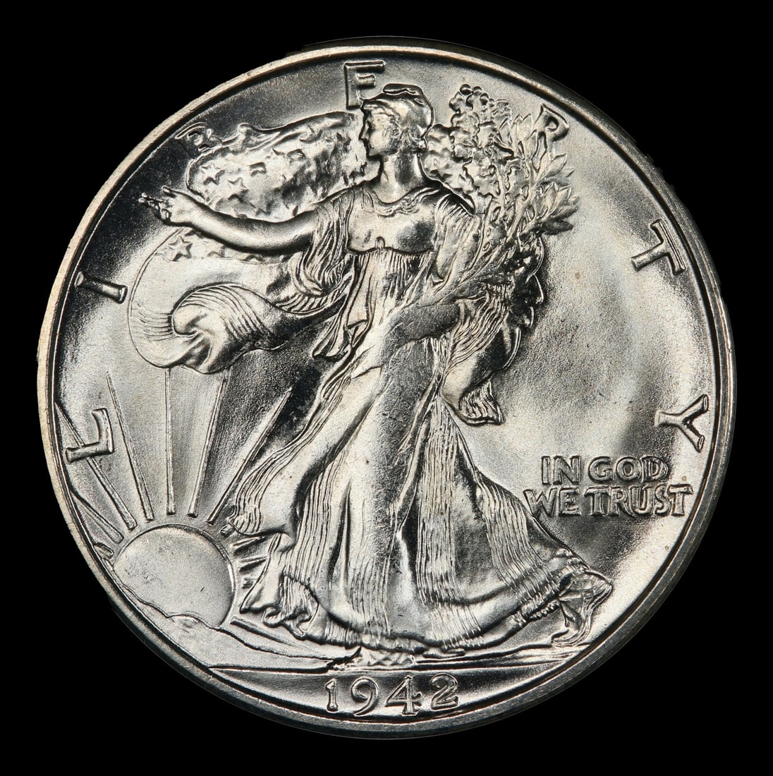 1942-s Walking Liberty Half Dollar 50c Grades ms65 - 2