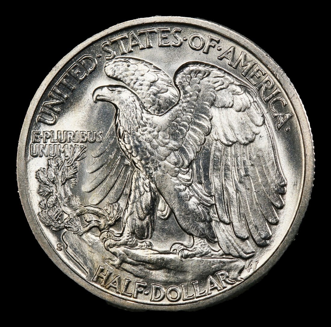 1943-s Walking Liberty Half Dollar 50c Grades ms66 - 3