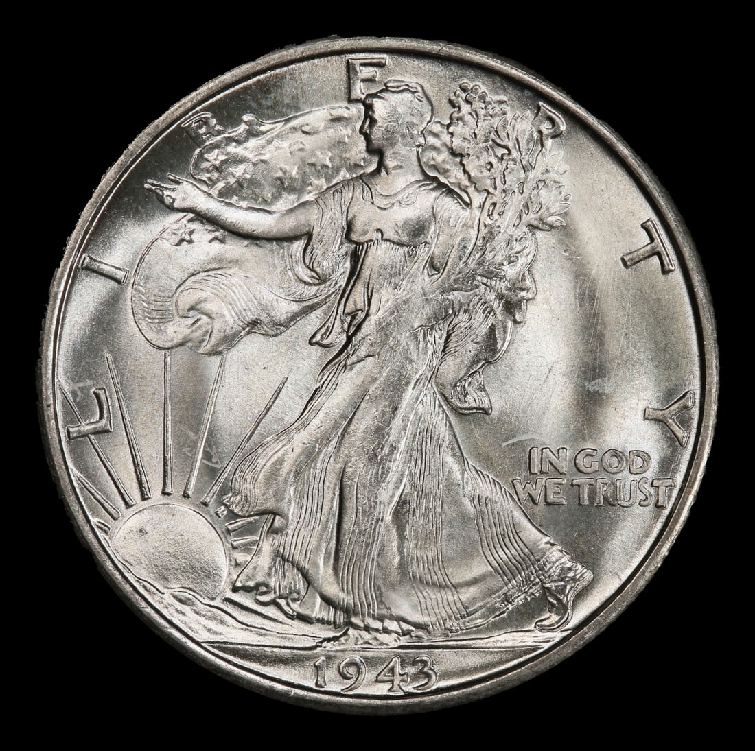 1943-s Walking Liberty Half Dollar 50c Grades ms66 - 2