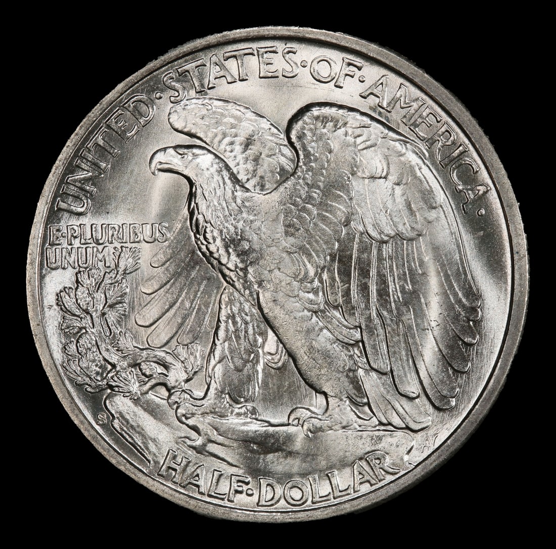 1943-s Walking Liberty Half Dollar 50c Grades ms66 - 3