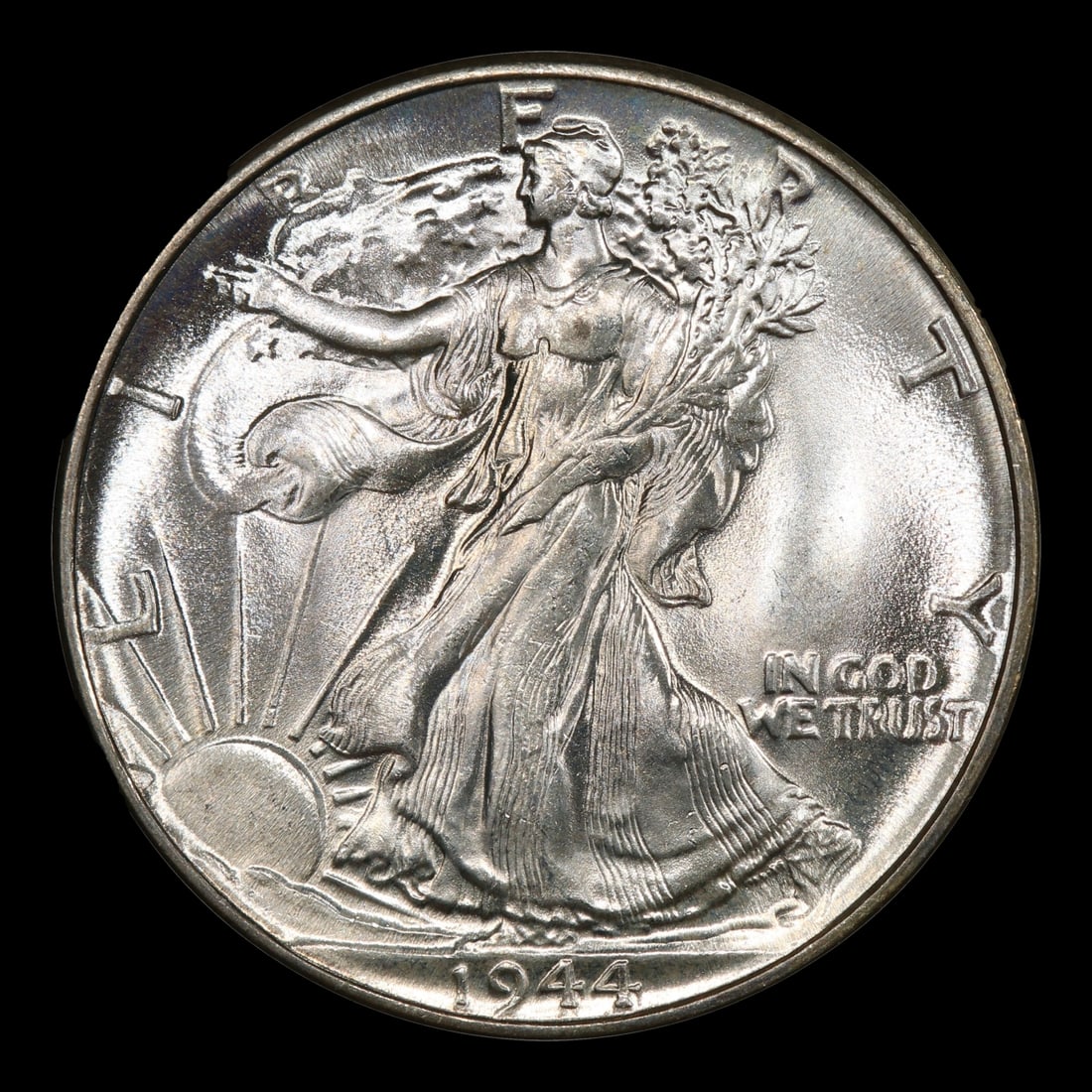 1944-p Walking Liberty Half Dollar Near Top Pop 50c ms67 SEGS - 2